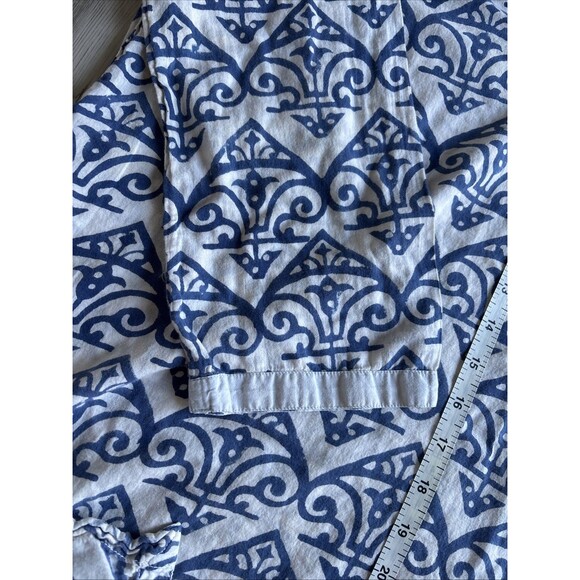 Roberta Roller Rabbit Kurta Top Blue And White Size Small - Picture 9 of 10